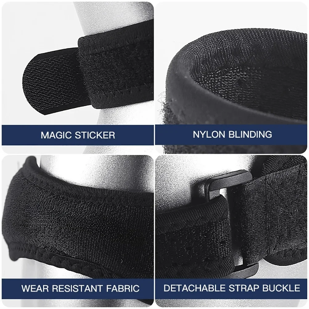 1 Piece Knee Patellar Tendon Knee Support Strape Brace Adjustable Shock Absorption Compression Knee