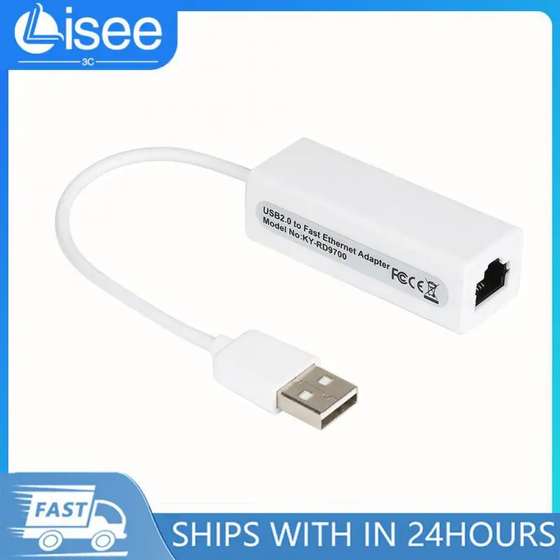 To Ethernet Lan RJ45 Network Card White RJ45 Network Card Cable USB2.0 Line Card Ethernet Adapter For Windows 7/8/10/XP