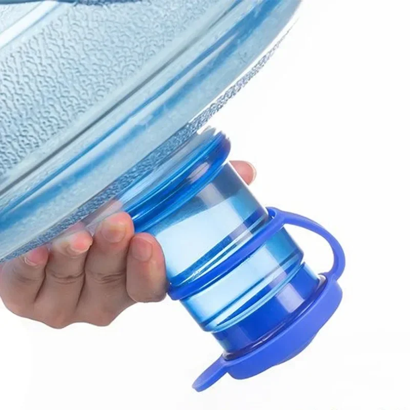 5/1x Silicone Water Bottle Lids Reusable Water s Cap Non-Spill Leakproof Water Bottle Drinking Bucket Covers with Inner Plugs