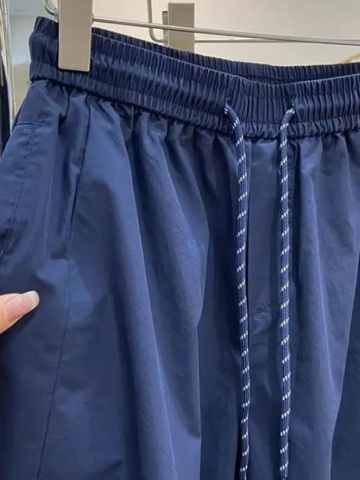 فضفاض مستقيم الساق هارلان أبي السراويل الرجال عالية الخصر مستقيم ملابس العمل واسعة الساق بنطلون عادية فضفاض صالح حجم كبير 300 Pou #4