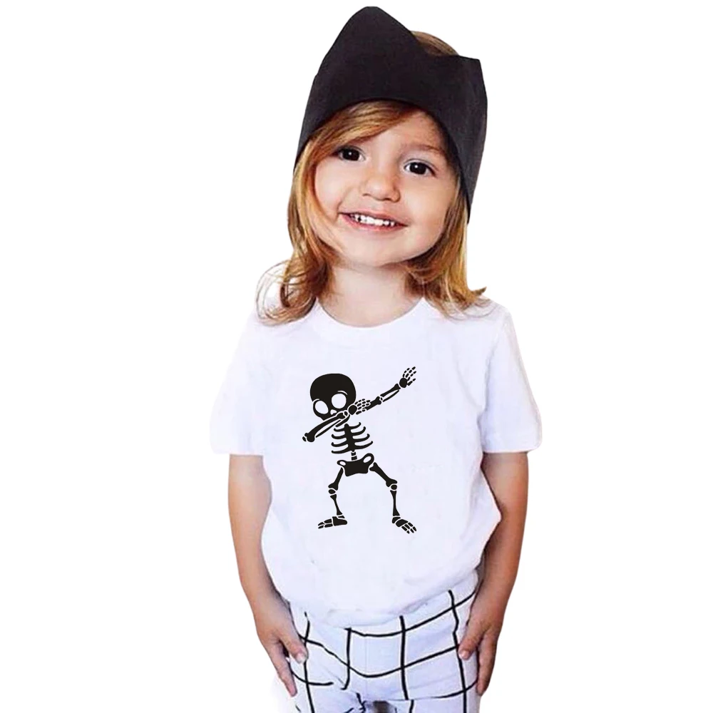 Boys Halloween t Shirt Dabbing Skeleton Shirt Kids toddler Halloween Shirt Boys Halloween Sweatshirt tops tees gift shirt