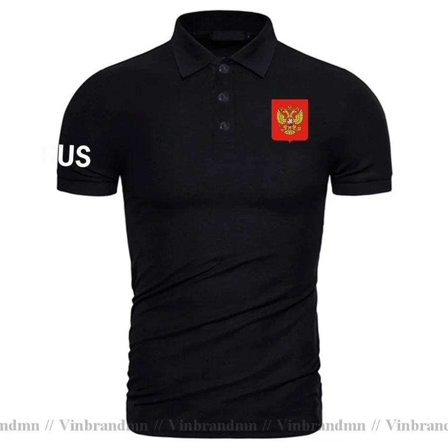 Russian Federation Russia joggers RUS RU polo shirts men short sleeve white brands printed for country 2023 cotton nation new 20