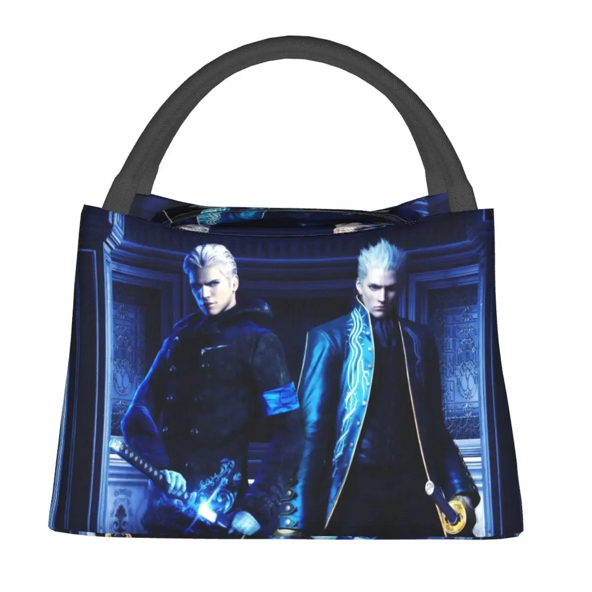 Vergil From The Devil May Cry Series Lunch Bags Insulated Bento Box Resuable Lunch Tote Picnic Bags Cooler for Woman Kids Office