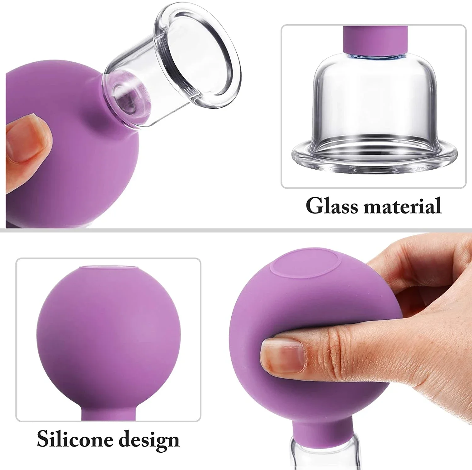 Vacuum Cupping Glass Jar Cellulite Massager For Face Acupuncture Hijama Suction Cup Slimming Fat Burning Health Care Face Sucker