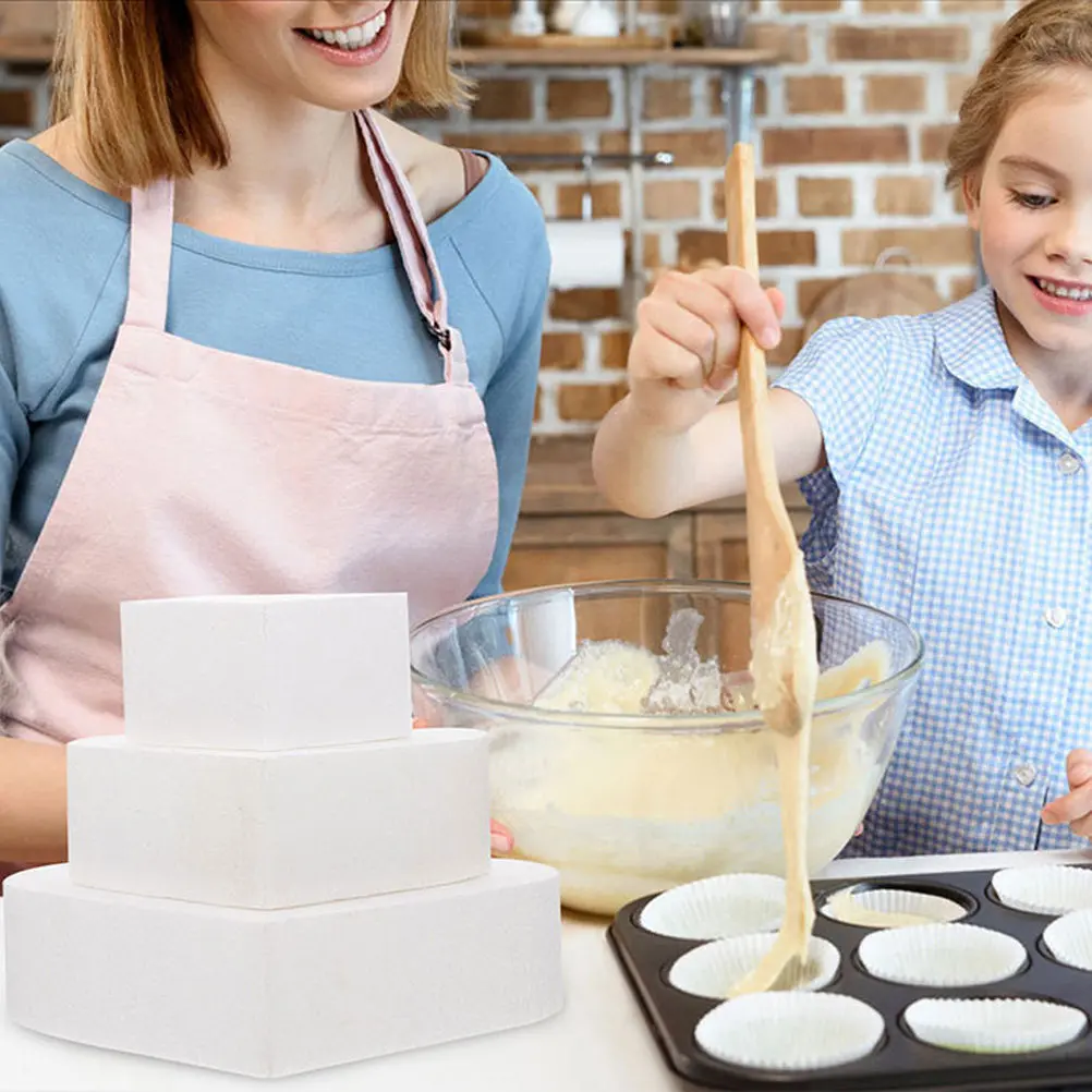 2Pcs Heart Foam Cake Dummy Creative Carvable Lightweight Frosting Practice Wedding Cake Supplies Party Supplies