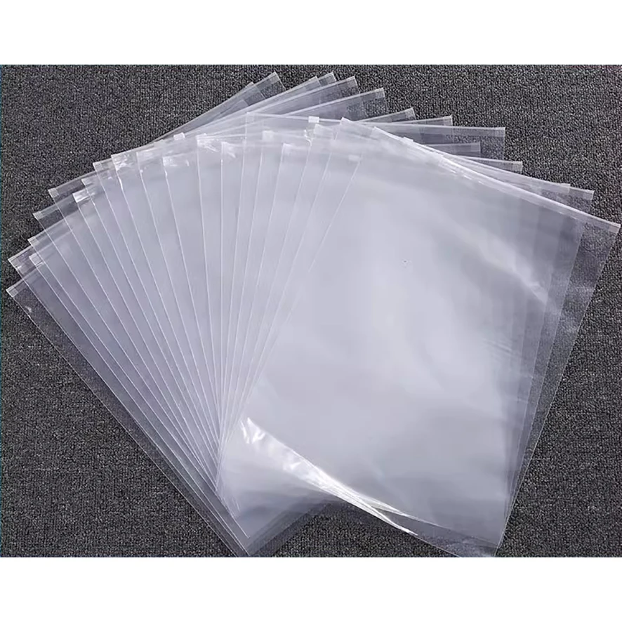 Portable Clear Transparent Plastic Bag, Travel Package, Clothing Storage Pouch, Zipper Lock, Waterproof Zip Bag, 50Pcs