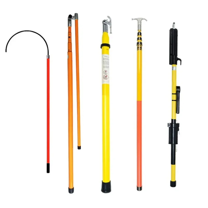 

15ft 18ft 20ft Insulation Power Electrical Fiberglass Telescopic Height Measuring Stick
