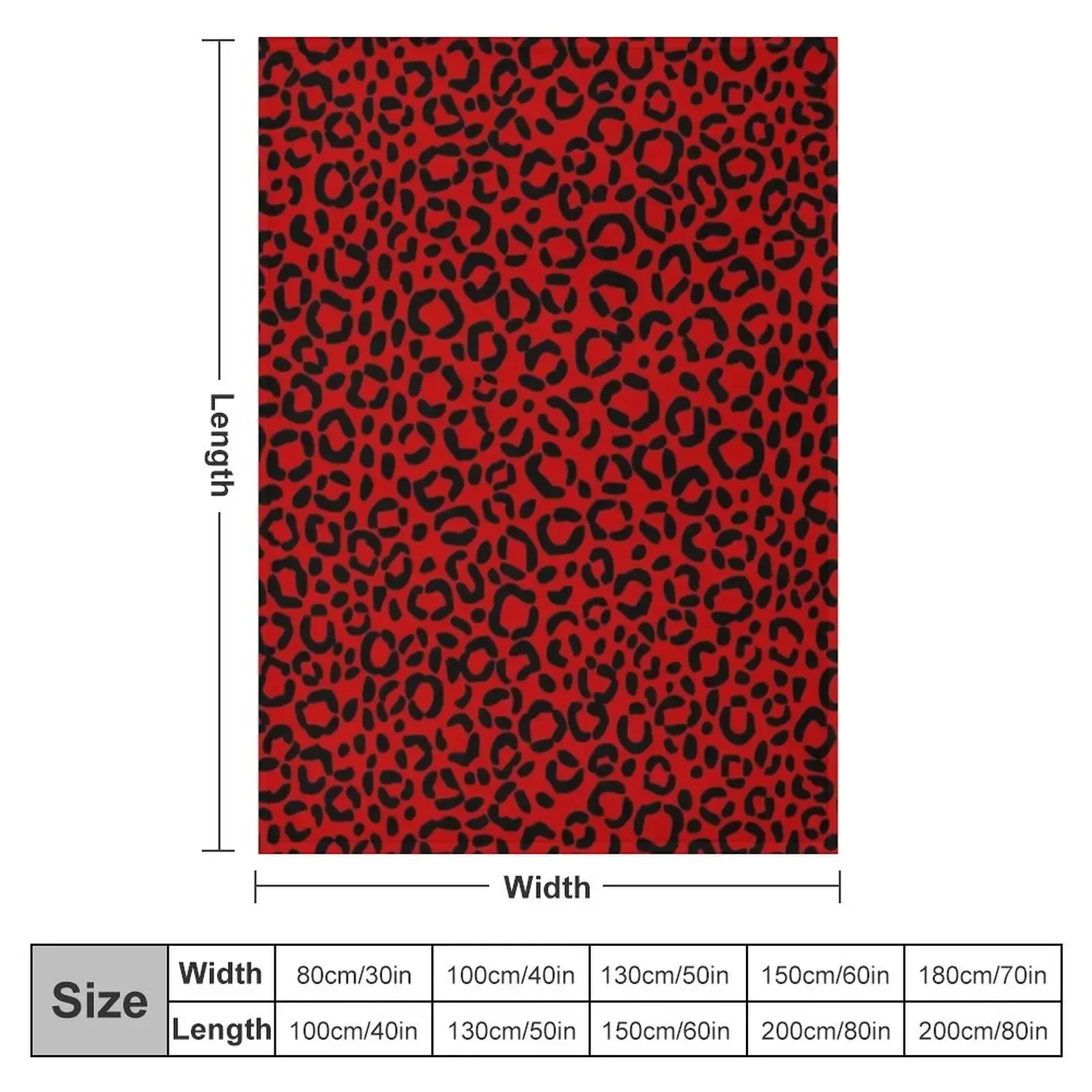 Sassy Red and Black Leopard Print Pattern Design Throw Blanket Multi-Purpose Polar Baby Bed covers Blankets