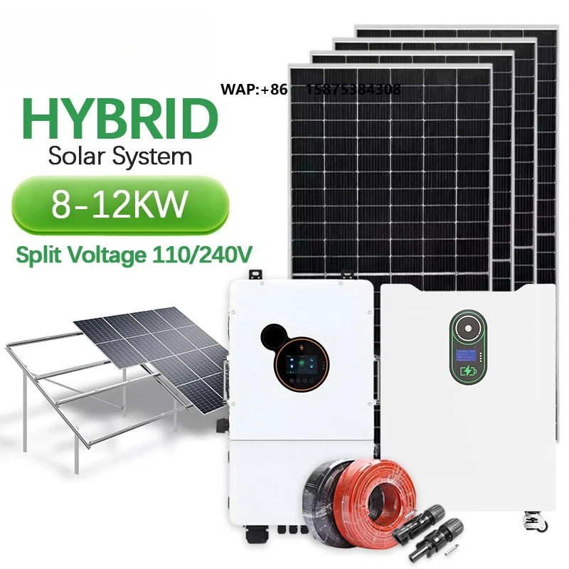 US Certified Hybrid Inverter Solar Energy System US Split Phase Grid with 10KW & 20KWh Lithium Battery for Home Use
