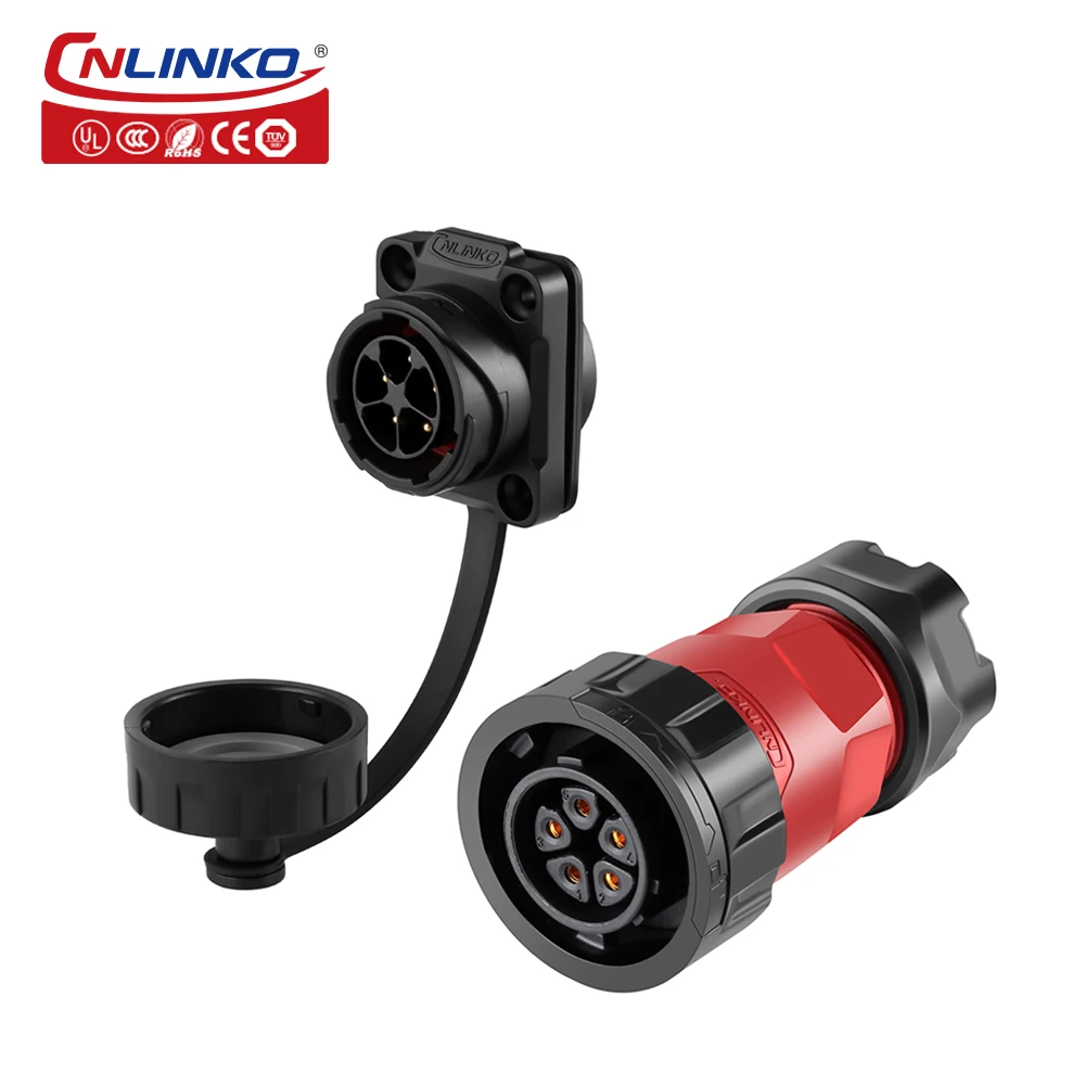 CNLINKO M20 IP68 Waterproof Wire Connector Aviation Plug Socket Welding 2~14 Pin Panel Mount Cable Connector Male and Female