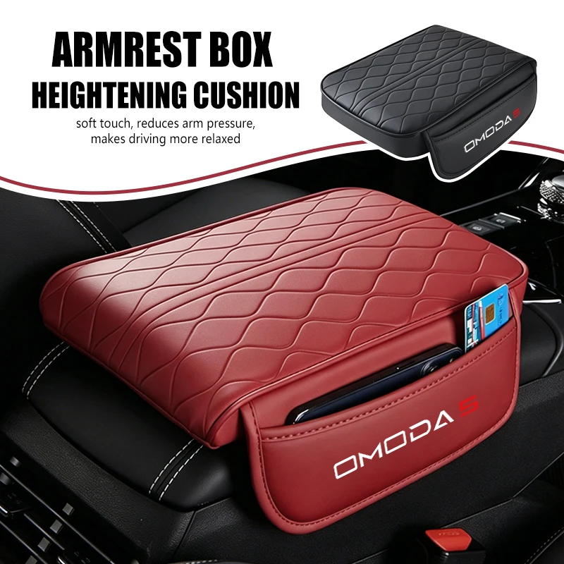 

For Chery Omoda Car Armrest Cushion Cover Leather Seat Center Pad Accessories 5 GT C5 GT S5 E5 O5 GT A9 9 EV PHEV 2025