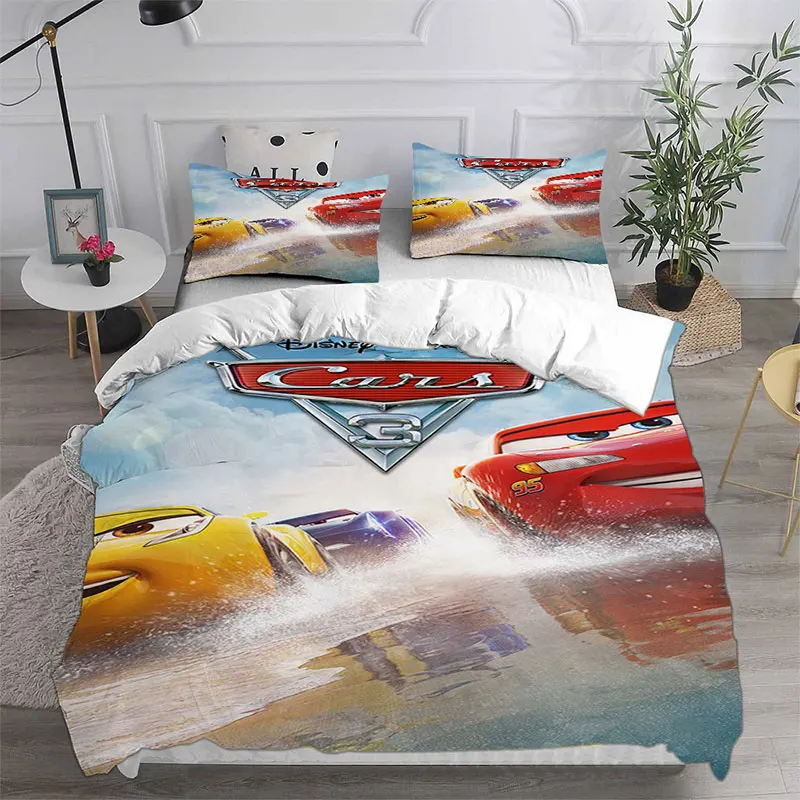 Cars Bedding Sets Comforter Quilt Bed Cover Duvet Cover Pillow Case 2-3 Pieces Sets Kids Adult Size