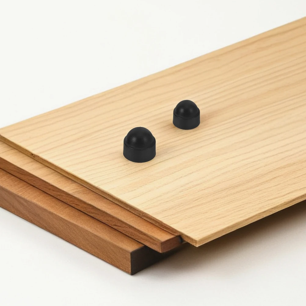 

50pcs Plastic Screw Caps Bolt Nut Protective Cover Round Screw Thread Protector Durable Sturdy Caps For Screws Bolts Nuts Home