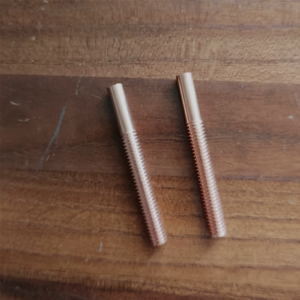 1Pcs M1.6x20x40~M20 Pure T2 Red Copper Tapping Electrodes for Spark EDM Thread Electrode Discharge Copper Screw Tooth Metric