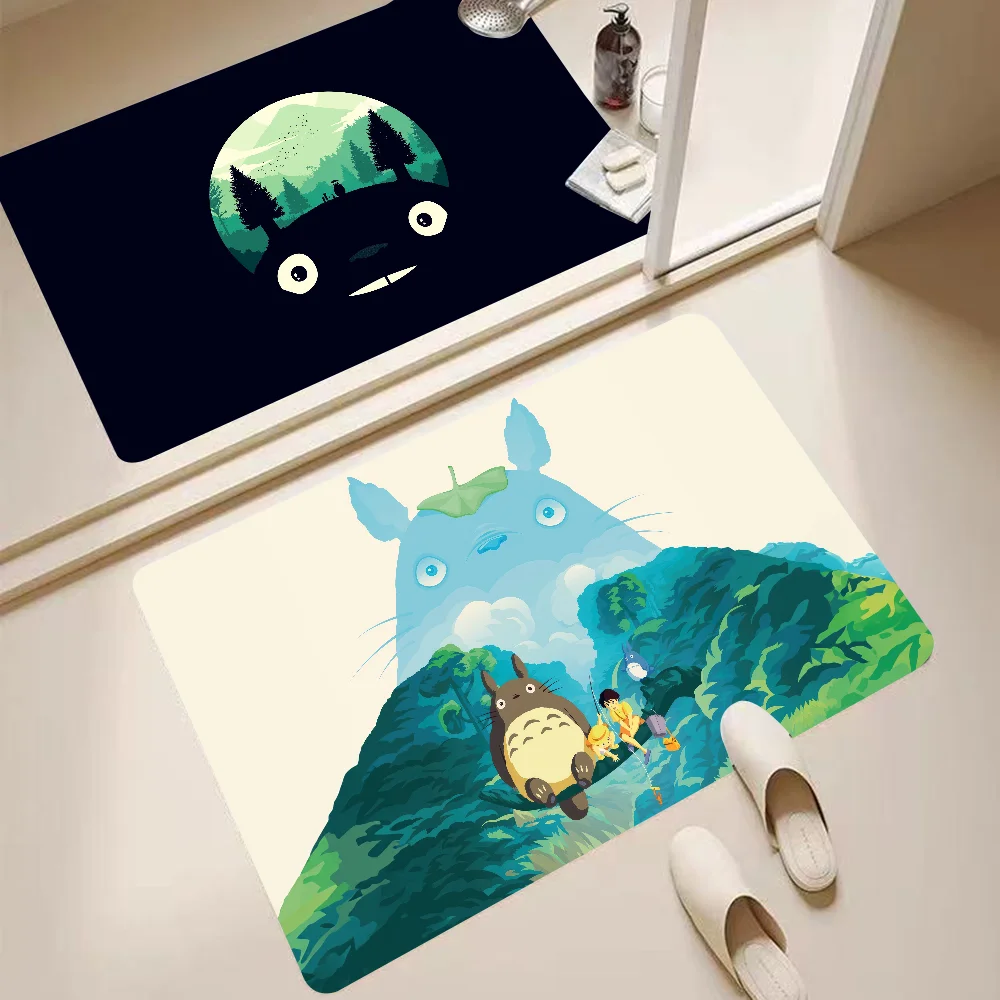 Kawaii T-TotoroS الحمام حصيرة INS نمط لينة غرفة نوم الطابق منزل غرفة الغسيل حصيرة المضادة للانزلاق ترحيب ممسحة