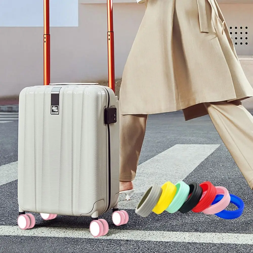 Luggage Caster shoes with Silent Sound to Reduce Wheel Wear Luggage Wheel Protection Cover Casters Shoes