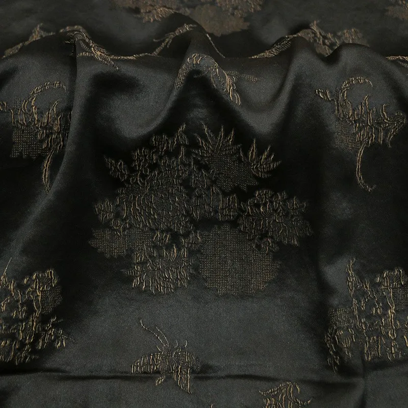 

Silk Crowne crepe jacquard gauze fabric washable designer ramie
