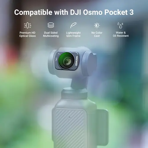 Imagen 2 del producto NEEWER Juego de filtros ND y CPL ND16 + ND64 + ND256 + Accesorios de filtro de lente de cámara de acción de polarización circular para DJI Osmo Pocket 3