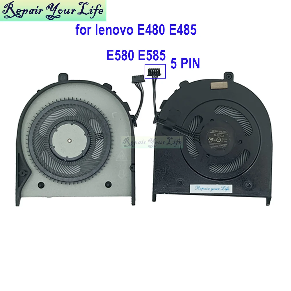 CPU Cooling Fan for Lenovo Thinkpad E580 E585 E480 E485, Notebook PC Cooler Radiator EG50050S1-CC10-S9A 01LW123 M-257C-1