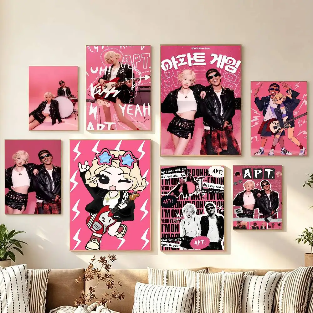 A-lbum A-PT. Sing-er- R-Ro-s-e B-Br-uno- Paper Print Home Living Room Bedroom Entrance Bar Cafe Art Painting Decoration