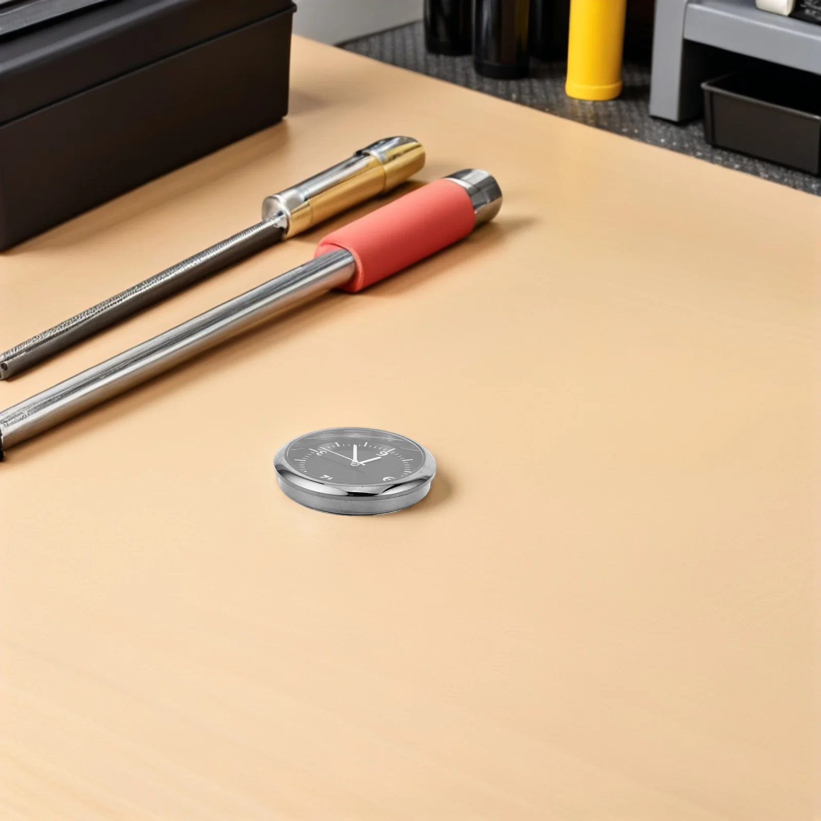 ساعة لوحة قيادة السيارة مقاس 4 سم على الساعة الإلكترونية لمقود الدراجة النارية التناظري الكوارتز عالي الدقة #5