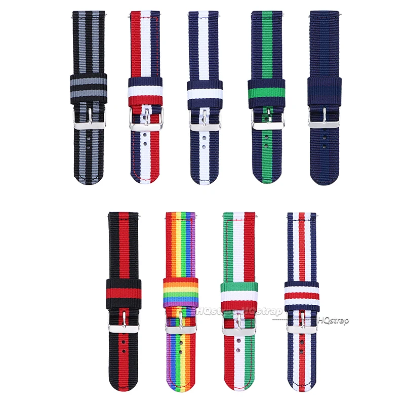 Universal Nylon Armband 20mm 22mm Quick Release für Militär Armband Uhr Zubehör Ersatz Armband Frauen Männer band – Detail 3