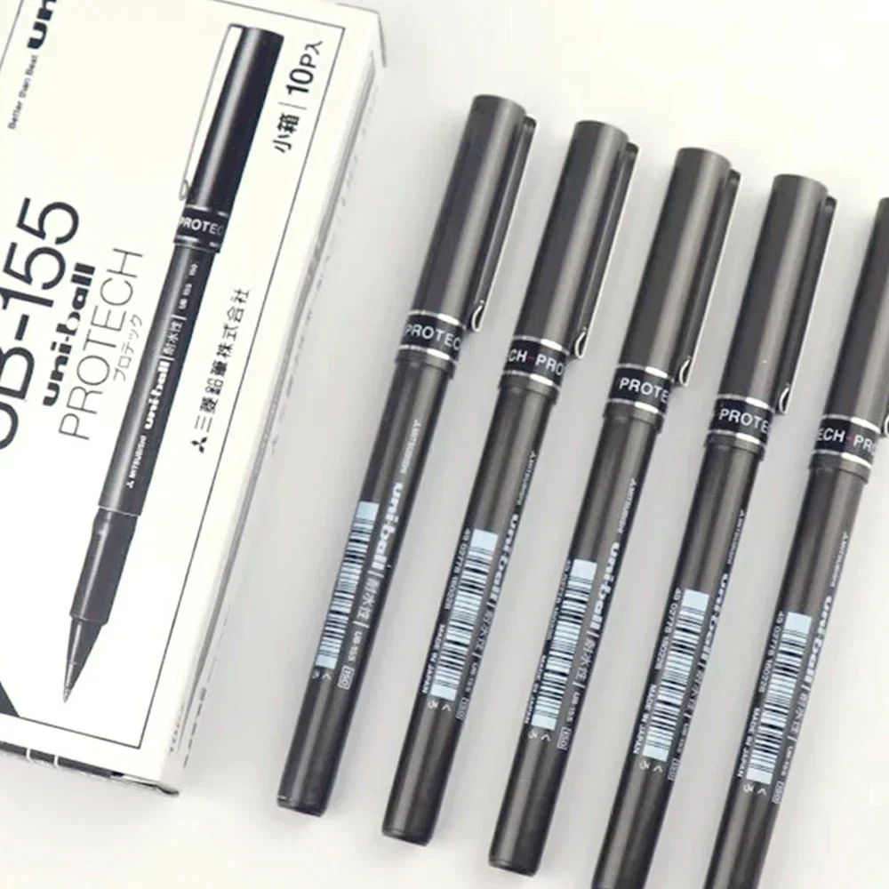 Uni-ball Protech Micro UB-155 Gel Pen 0.5mm Water Proof Black Blue Red Handwriting Rollerball Micro Consistent Ink Ballpoint Smo