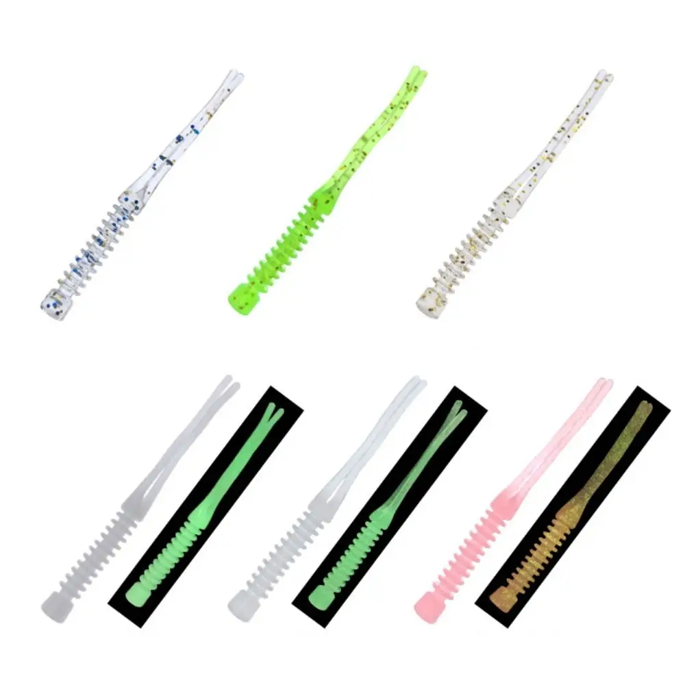 

10pcs/pack Pesca Fuorescence Artificial Soft Lure Wobblers Double Color Soft Bait 5cm Silicone Silicone Soft Bait Gift