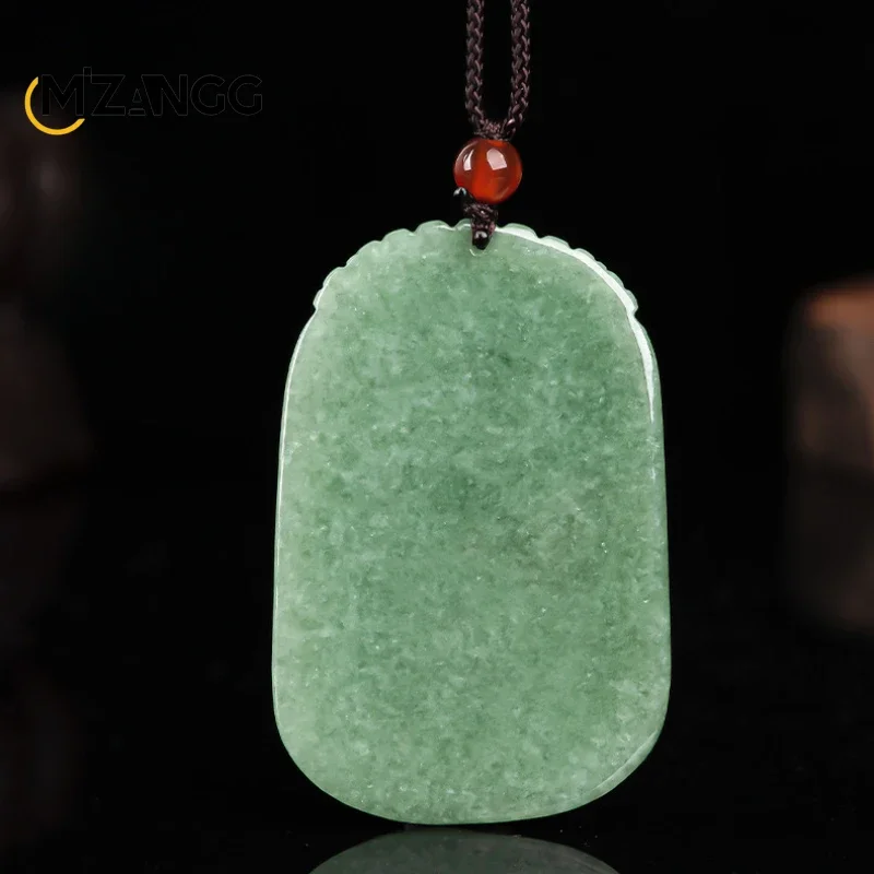 Natural A-goods Jadeite Lotus with Fish Pendant Hand-carved Exquisite Luxury Ice Jade Necklace Men and Women Holiday Gift