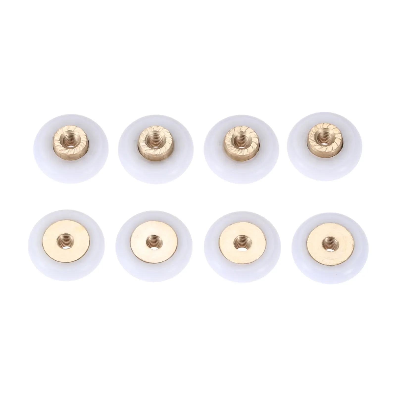 DRELD 8pcs Bath Shower Door Rollers /Runners Wheels Pulleys 18mm Dia Wheel Replacement Part For Shower Enclosures Cabins Runner