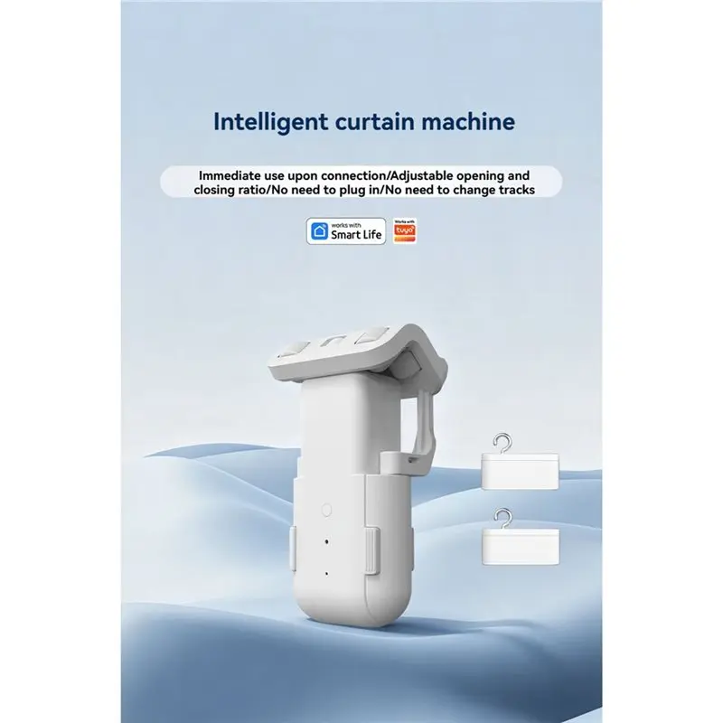 ABYN-Tuya Wifi Smart Curtain Robot Automatic Curtain Opener Voice Control Remote Control Smart Electric Curtain Motor view 3