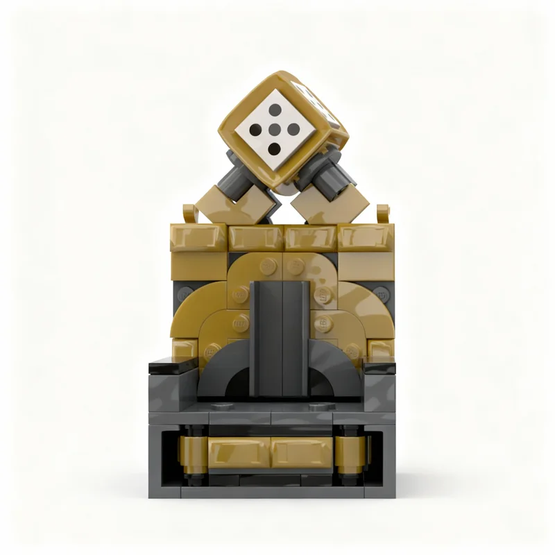 258pcs MOC Jorundel The Mad King Dice Throne Brickheadz Model Building Blocks Architecture Christmas Gifts Toy Brick Kids