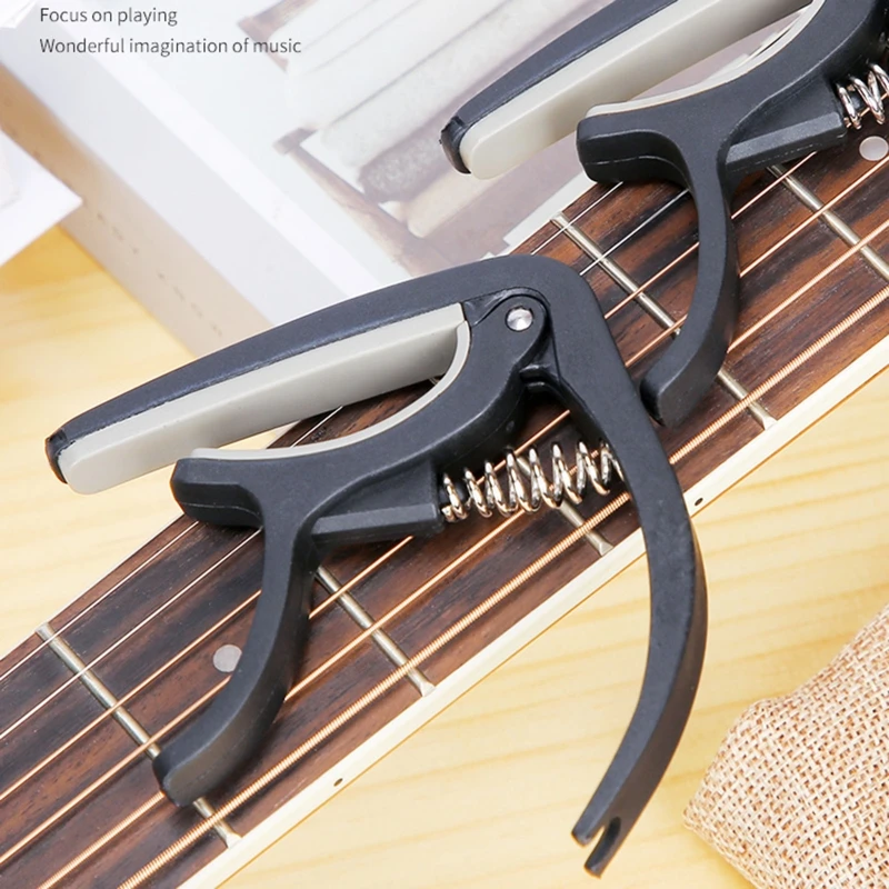 652D Guitar Capo Sliding Adjustable Guitar Roll Capo for Tuning Tone of Folk Classic Acoustic Electric Guitar Ukulele Banjo