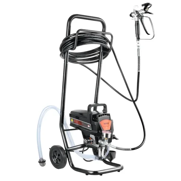 

Электрический безвоздушный распылитель краски на тележке, 950 Вт, 3000 PSI, высокоэффективный, для дома