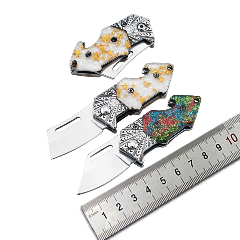 

Hot Selling Outdoor Camping Self-Defense Knife Wild Survival Multifunctional Tactical Knife Creative Folding Pocket Knife