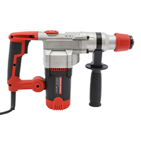 Handheld Corded Electric Hammer 2200W 930rpm High-power Copper Core Motor with 4 Drill Bits for Patching Breaking