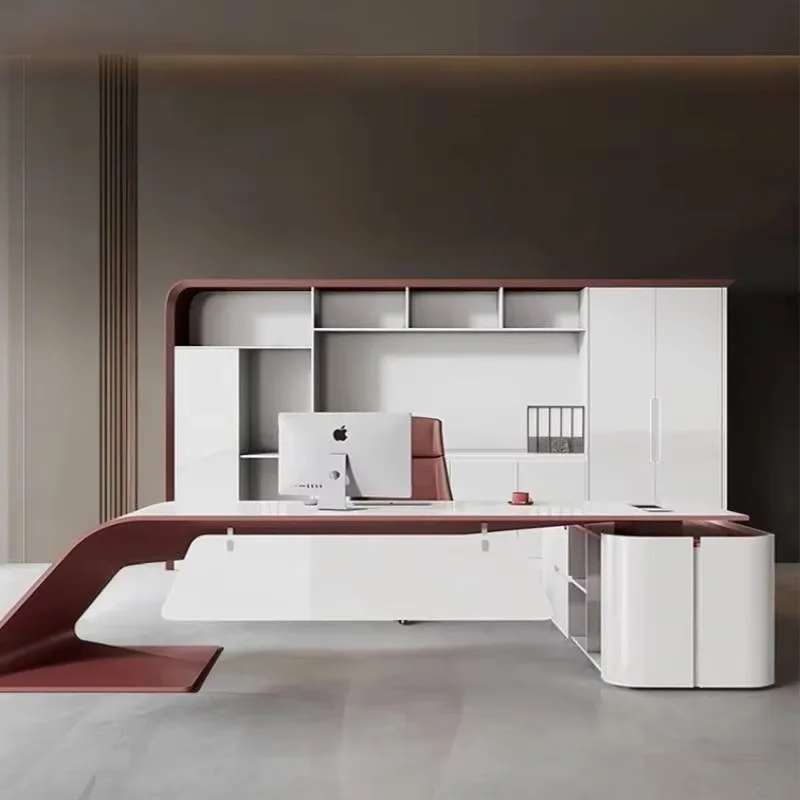 

Storage Luxury Office Desks Executive White Study Standing Office Desks Gaming Portable Mesas De Computador Office Furniture