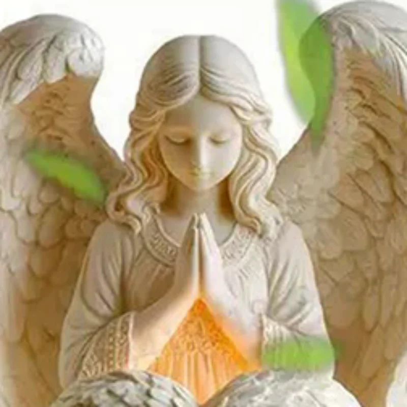 2D Flat Angel Ornament Christmas Decorative Statue White Acrylic Angel Statue Christmas Ornament Purity Symbol Home Decor