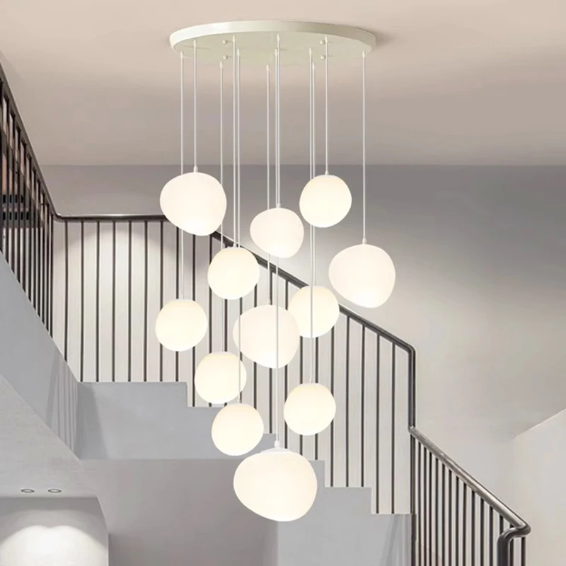 Imagem -03 - Nordic Pendant Lights For Home Decoration Stair Chandelier Sala de Estar e Jantar Luz de Teto Iluminação Interna