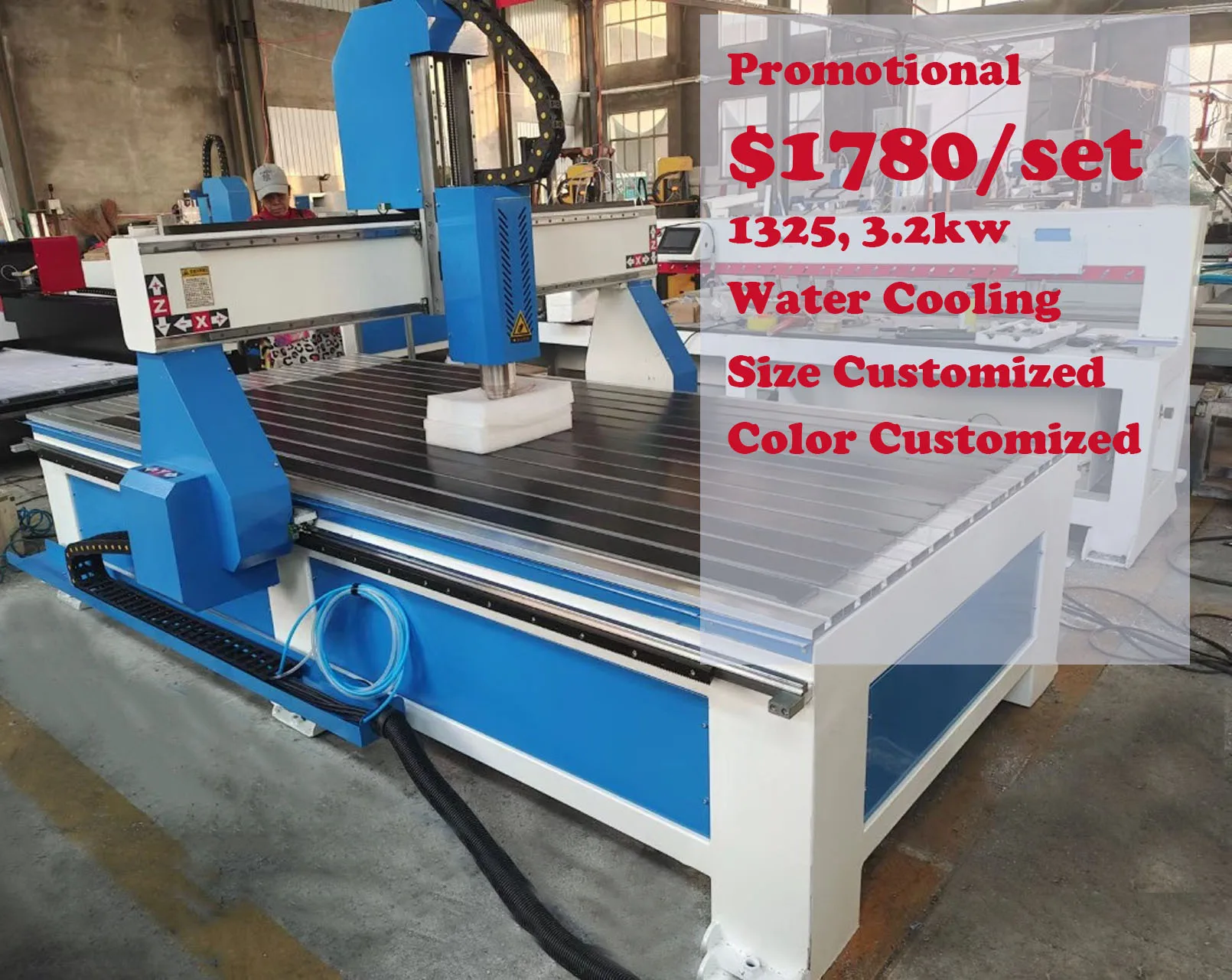 1300*2500mm 3.2kw CNC Woodworking Engraving cutting Machine