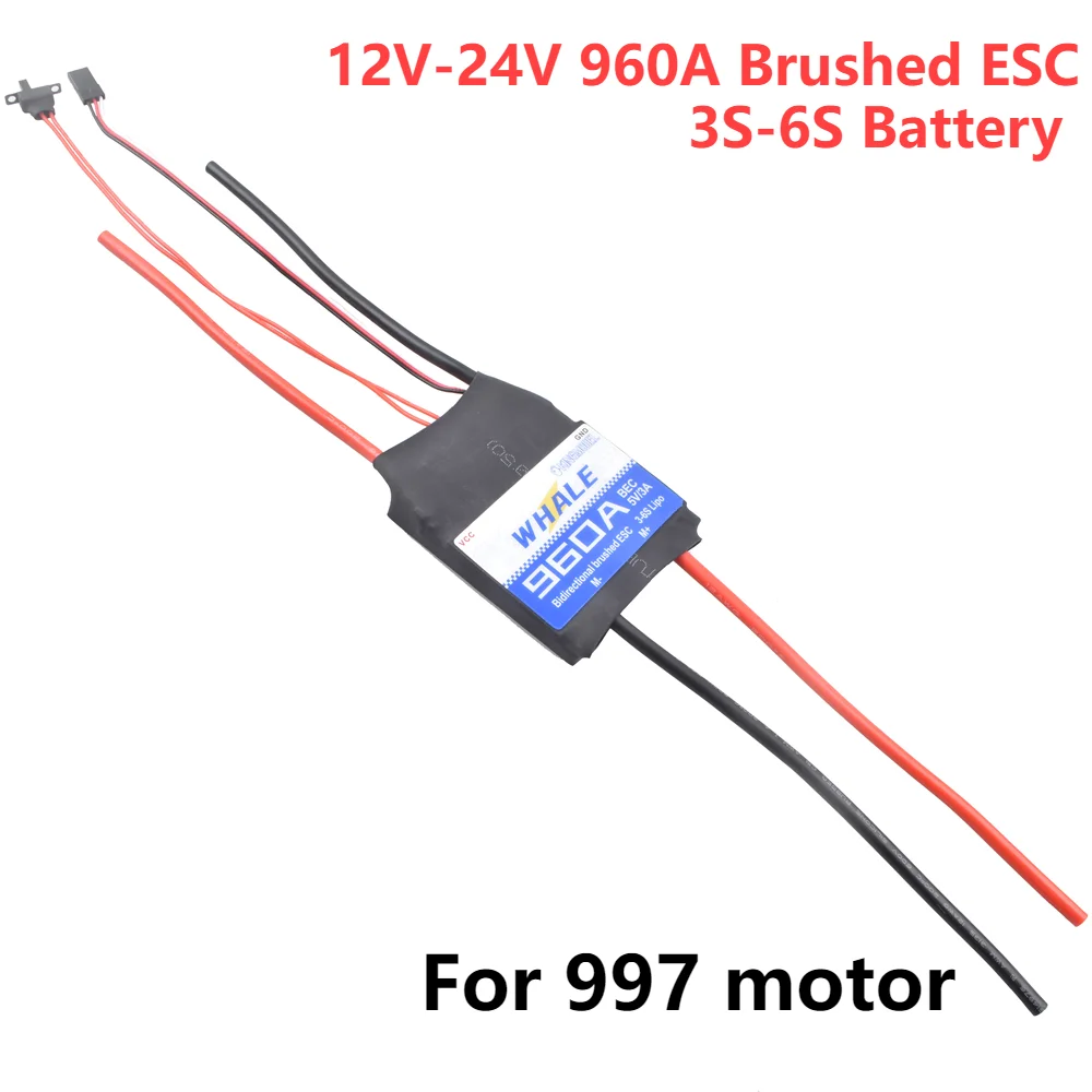 960A Le Contrôleur de Vitesse Électrique Bidirectionnel Idéal pour les Bateaux RC 3S-6S
