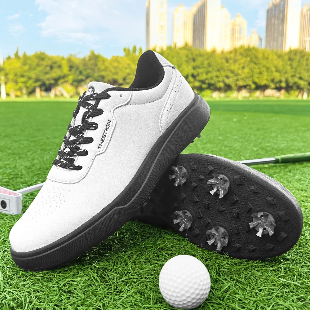 New Lightweight And Comfortable Men'S Golf Sneakers Sizes 39-48 Designed for Outdoor Training with a Non-Slip Feature