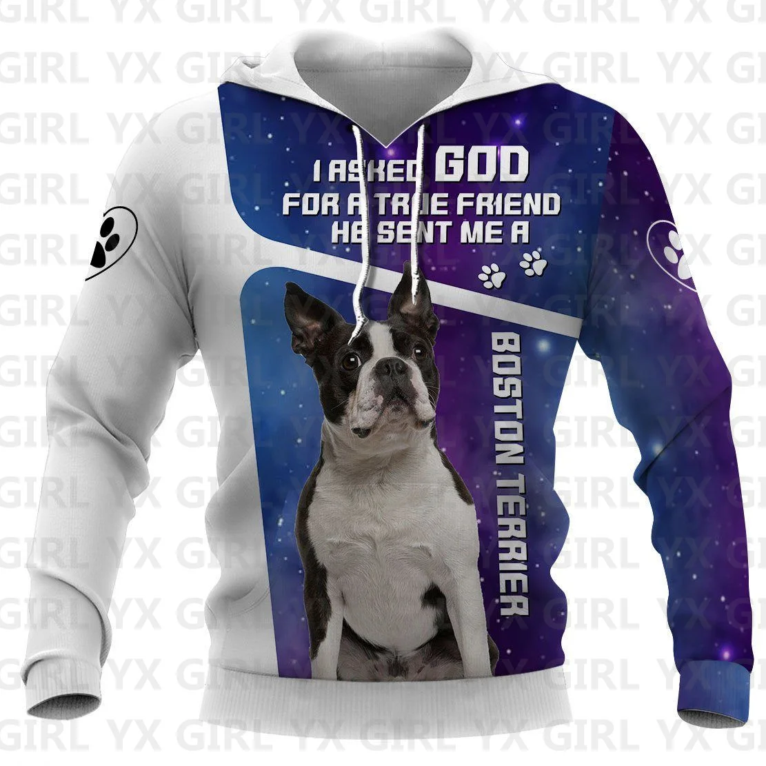 BOSTON TERRIER 3D Printed Hoodies Unisex Pullovers Funny Dog Streewear