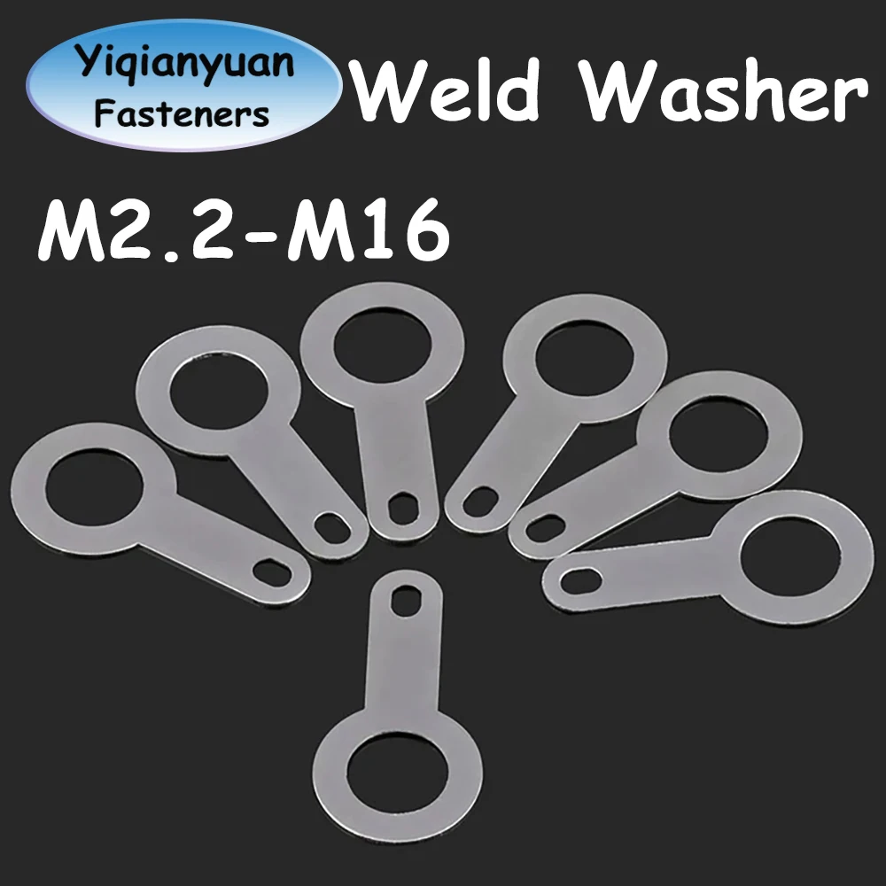Yiqianyuan M2.2-M16 Tin Plated Copper Single Head Soldering Terminal Circular Weld Washer Welding Sheet Solding Lug Washers