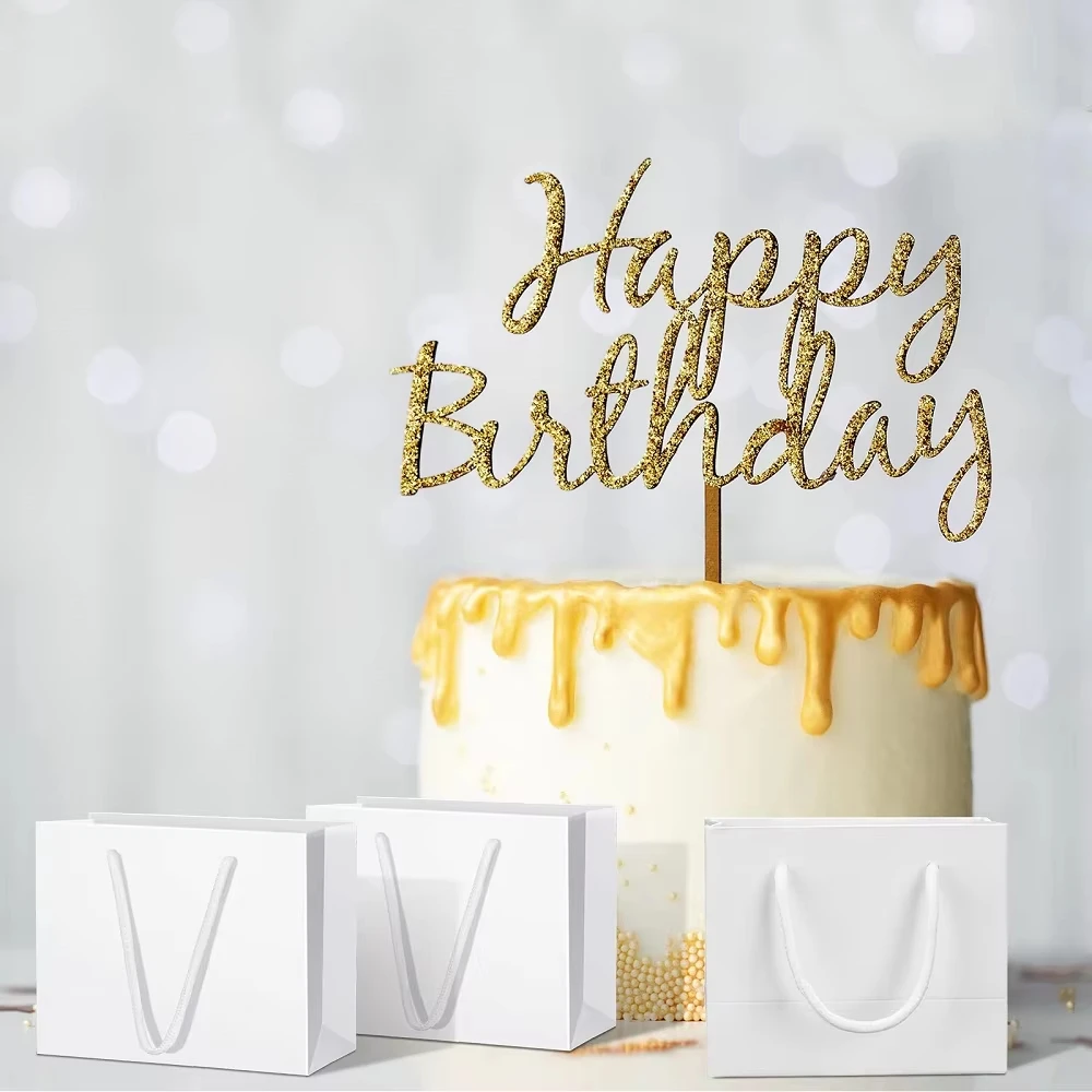 10 Stück dicke Papiertüten mit Seilgriffen für Partygeschenke, Geschenkverpackungen, Geschenktüten – Detail 6