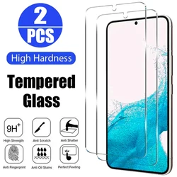 2PCS Full Screen Protector Fingerprint Unlock For Samsung Galaxy S24 Ultra Plus S20 S21 S23 FE S21 S22 S23 Plus Tempered Glass