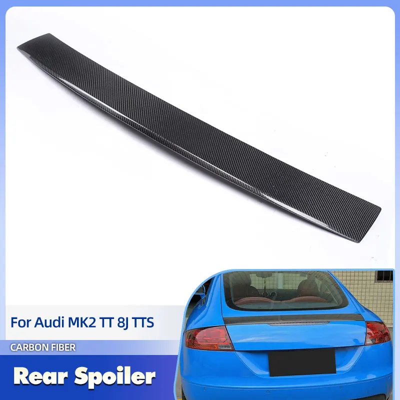

Car Rear Trunk Spoiler Wings Carbon Fiber for Audi MK2 TT 8J TTS 2007-2014 Racing Rear Spoiler Boot Lid Wing Lip Body Kit FRP