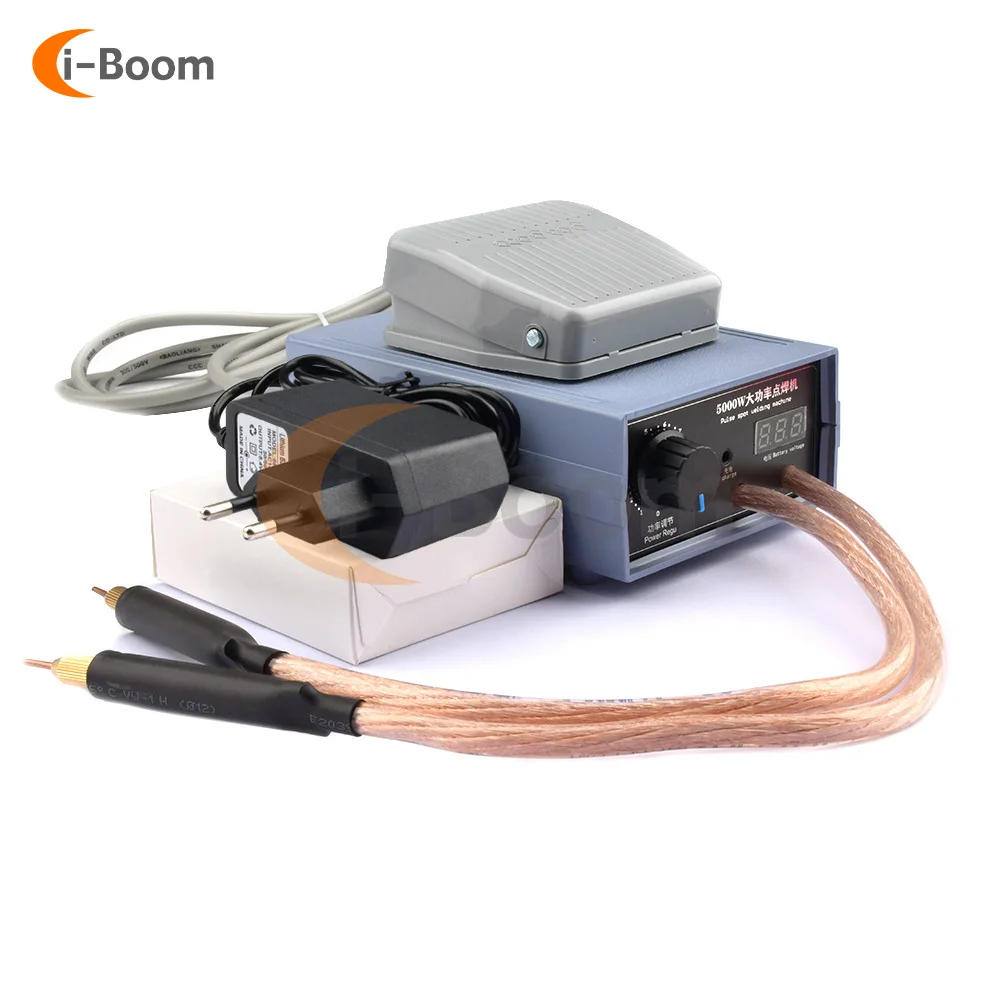 Lithium Battery Spot Welder 18650 Assembly Tool 5000W Portable Spot Welding Machine With Foot Switch QC