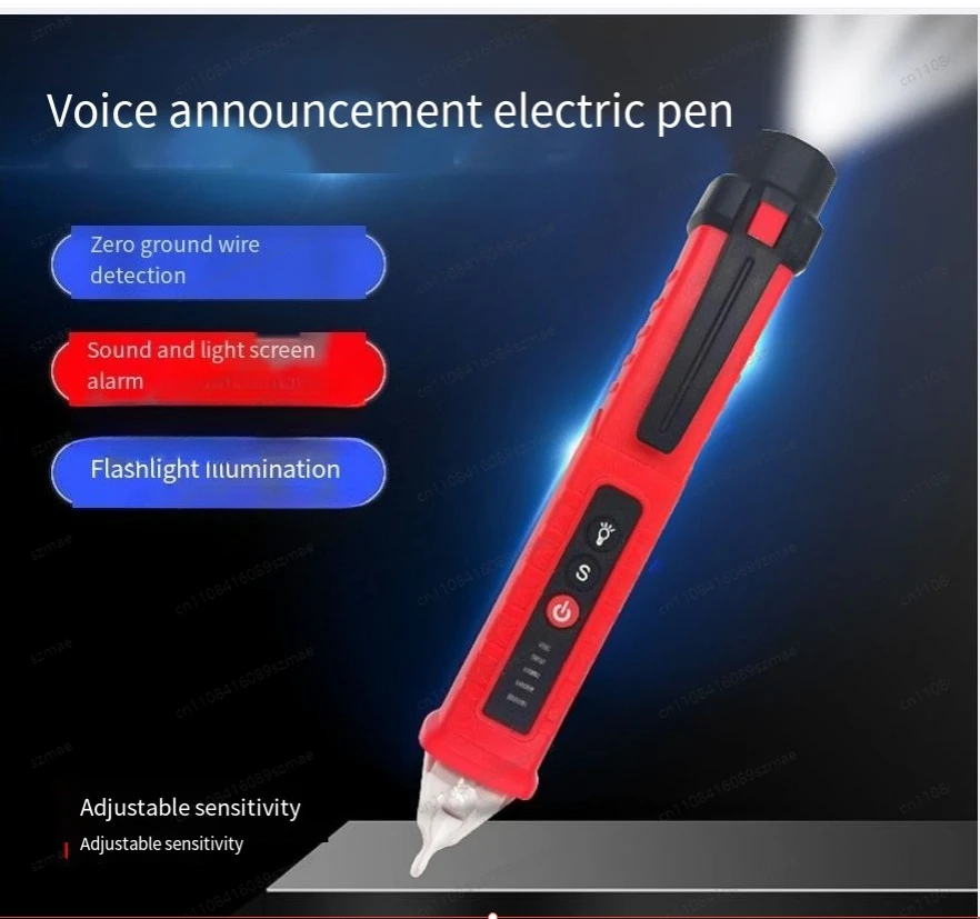 Smart Non-Contact Voltage Tester Pen, Voice Broadcast Alarm, Induction Live Wire Detector, Portable Electrician Safety Tool