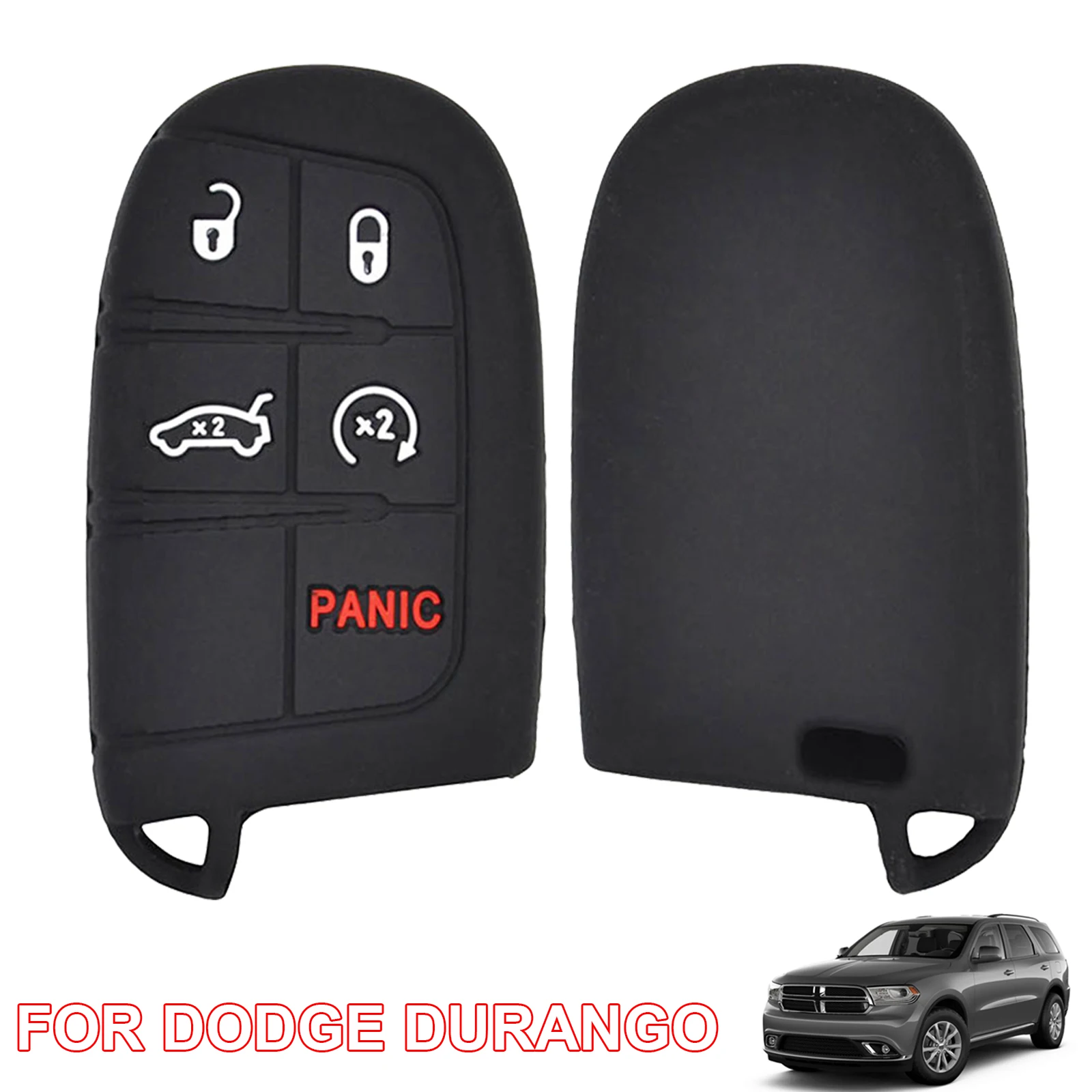 Silicone Keyless Key Fob Cover Case Holder Shell For Dodge Ram Charger Journey Durango Jeep Grand Cherokee Renegade Chrysler